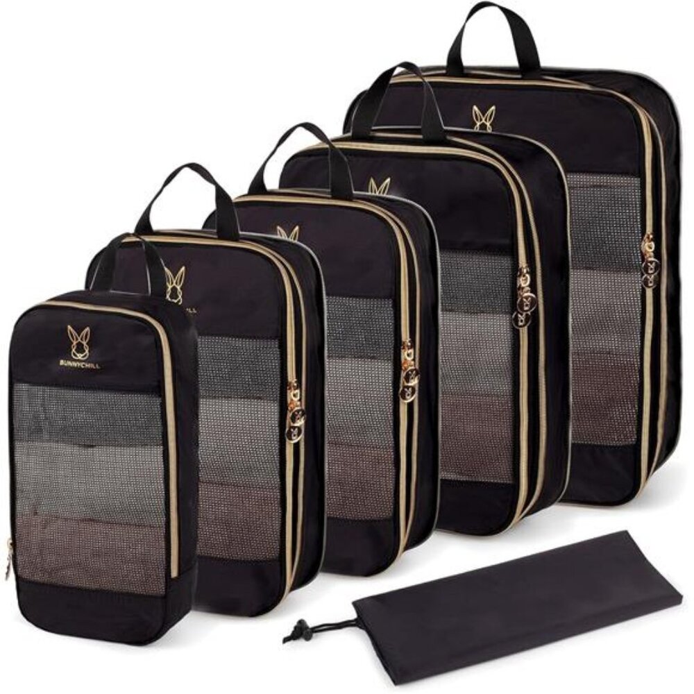 Expandable Compression Packing Cubes for Suitcases,6 Set Lightweight